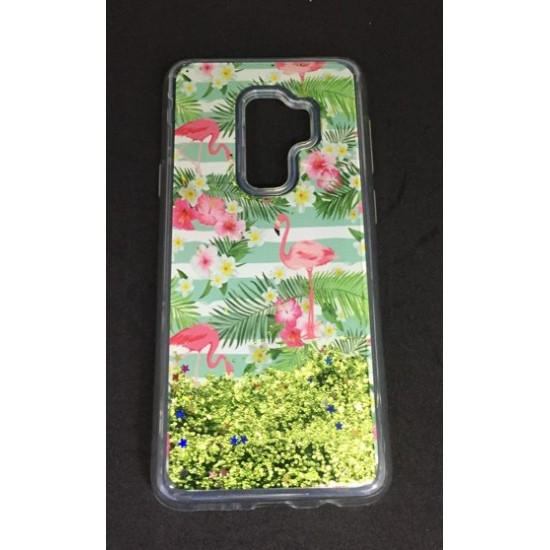 Cover Gel Liquid And Sparkel Samsung Galaxy A8 2018 A530 Green